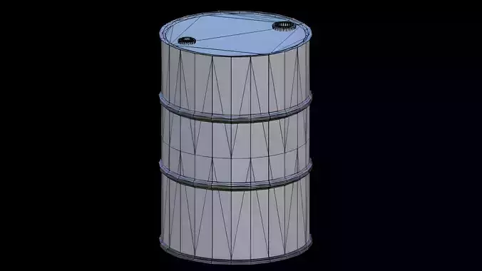 Oil Drum Low Poly