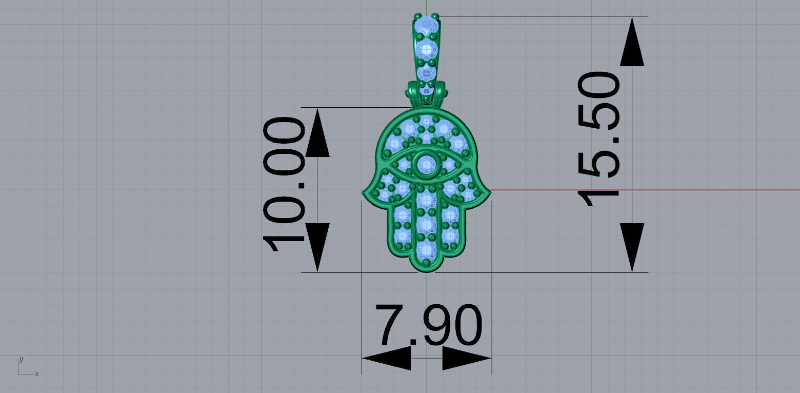 HAMSA 10mm 3D print model_6