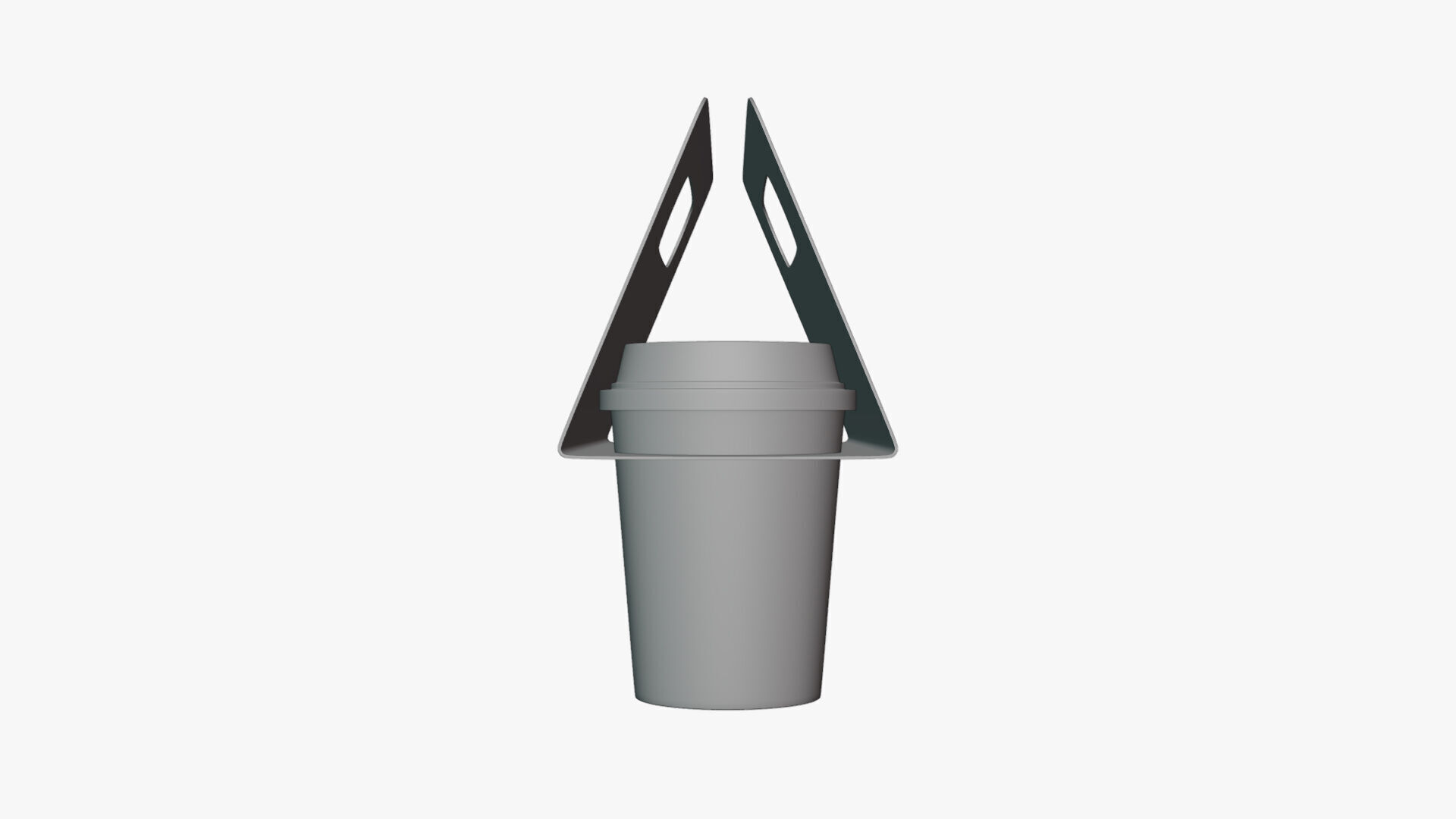 Basic Coffee Holder - Geometry Only No Textures No Materials 3D model_2