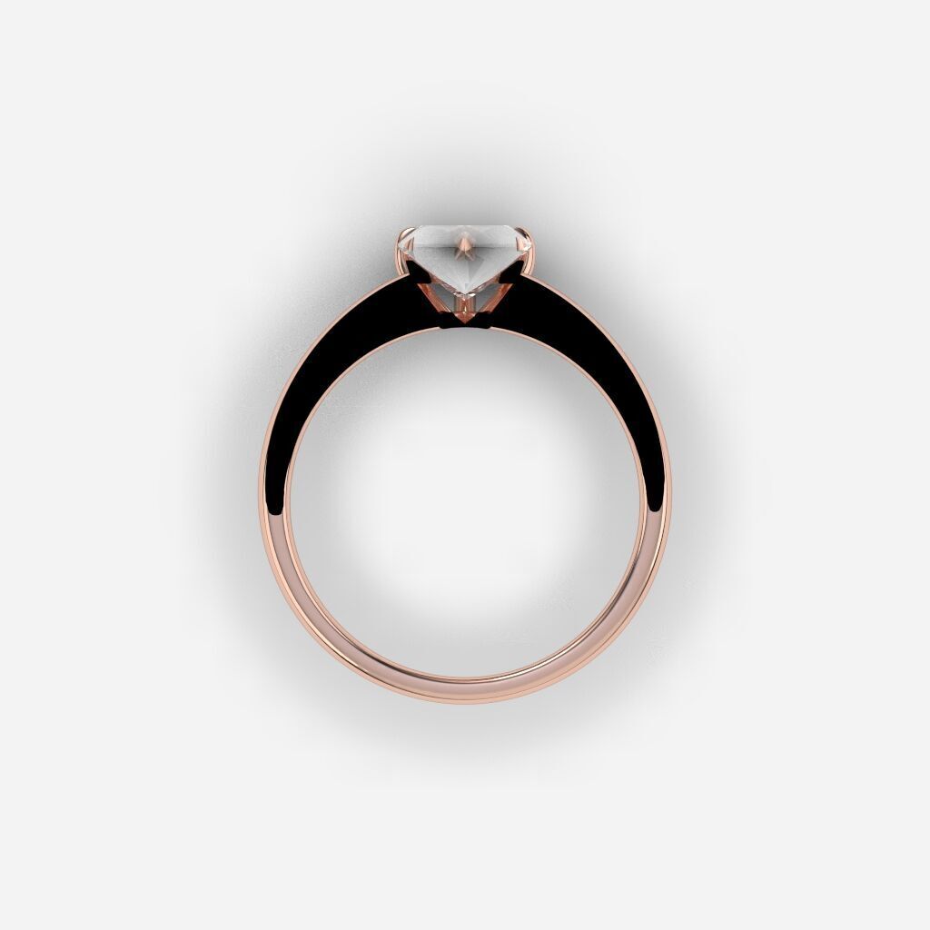 Solitare Ring 3D print model_6