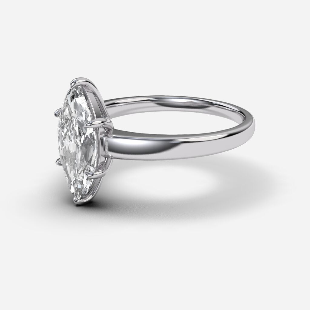 Solitare Ring 3D print model_10