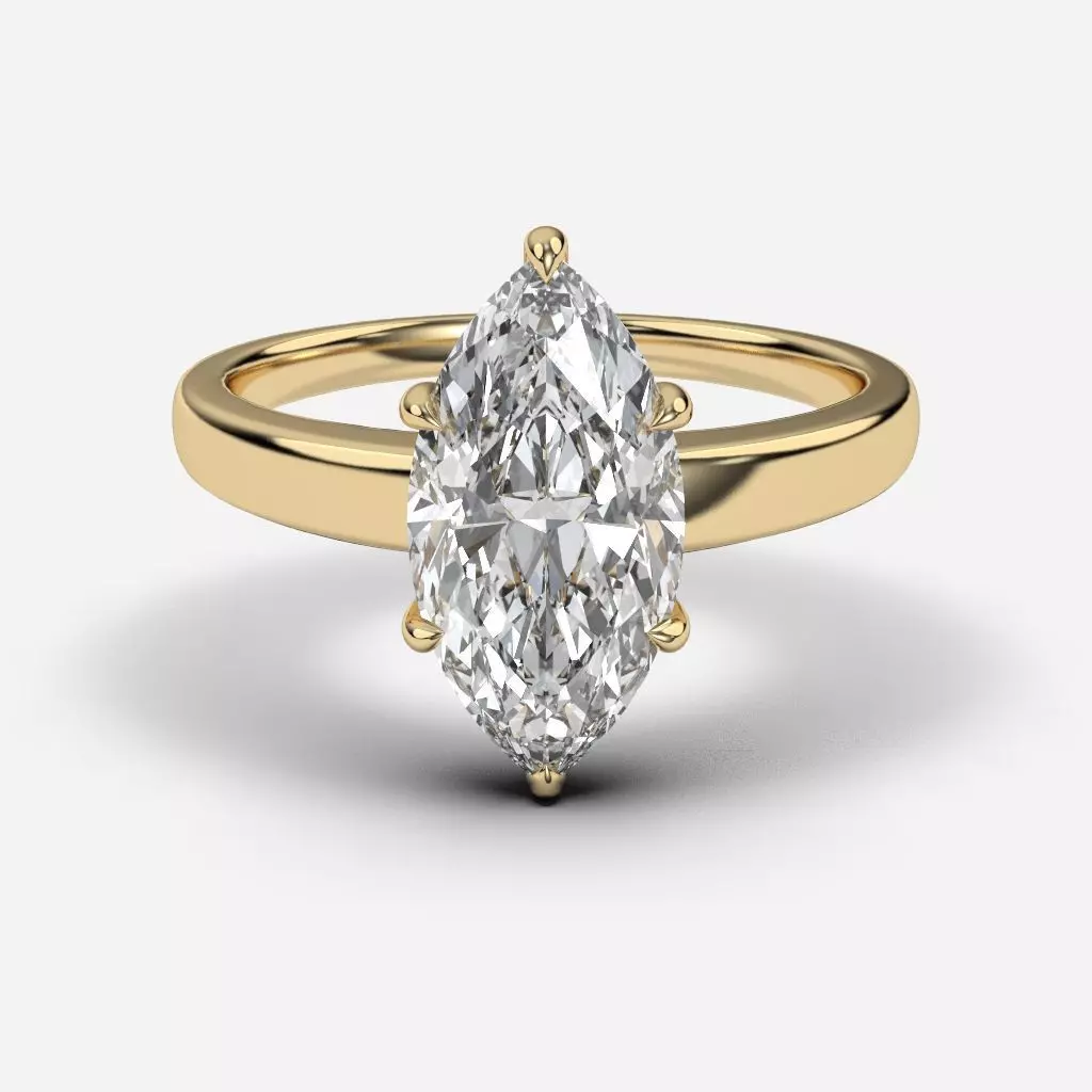 Solitare Ring 3D print model_0