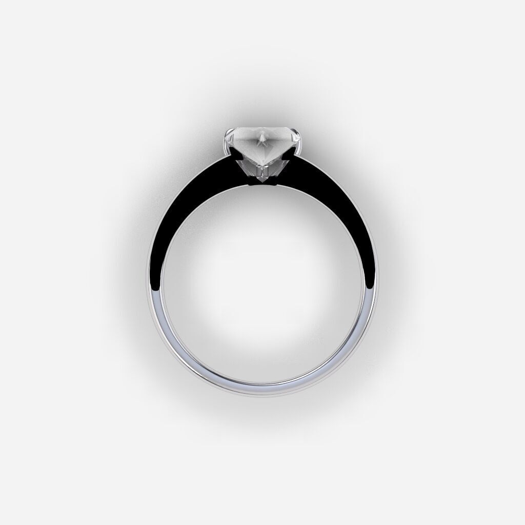 Solitare Ring 3D print model_7