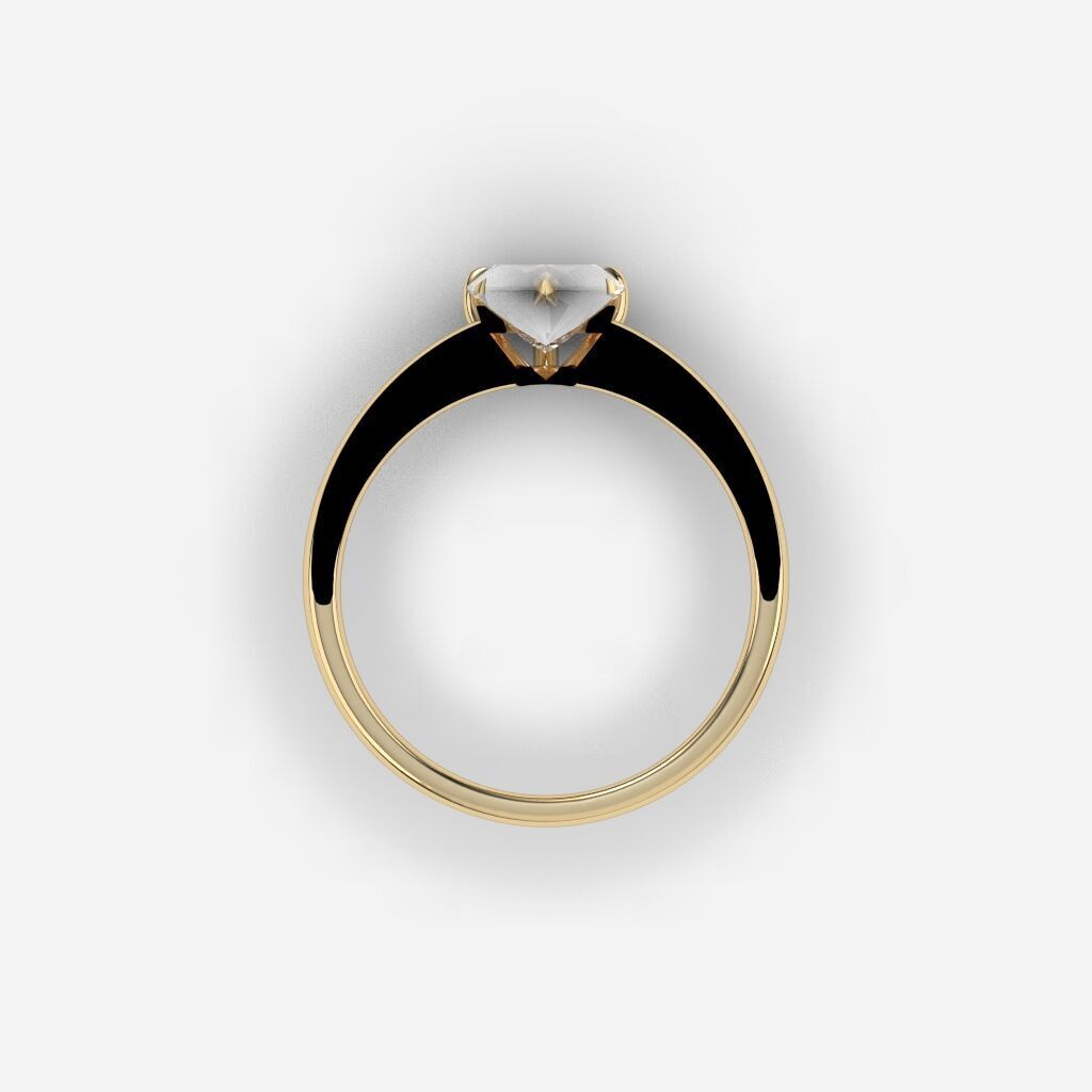 Solitare Ring 3D print model_8