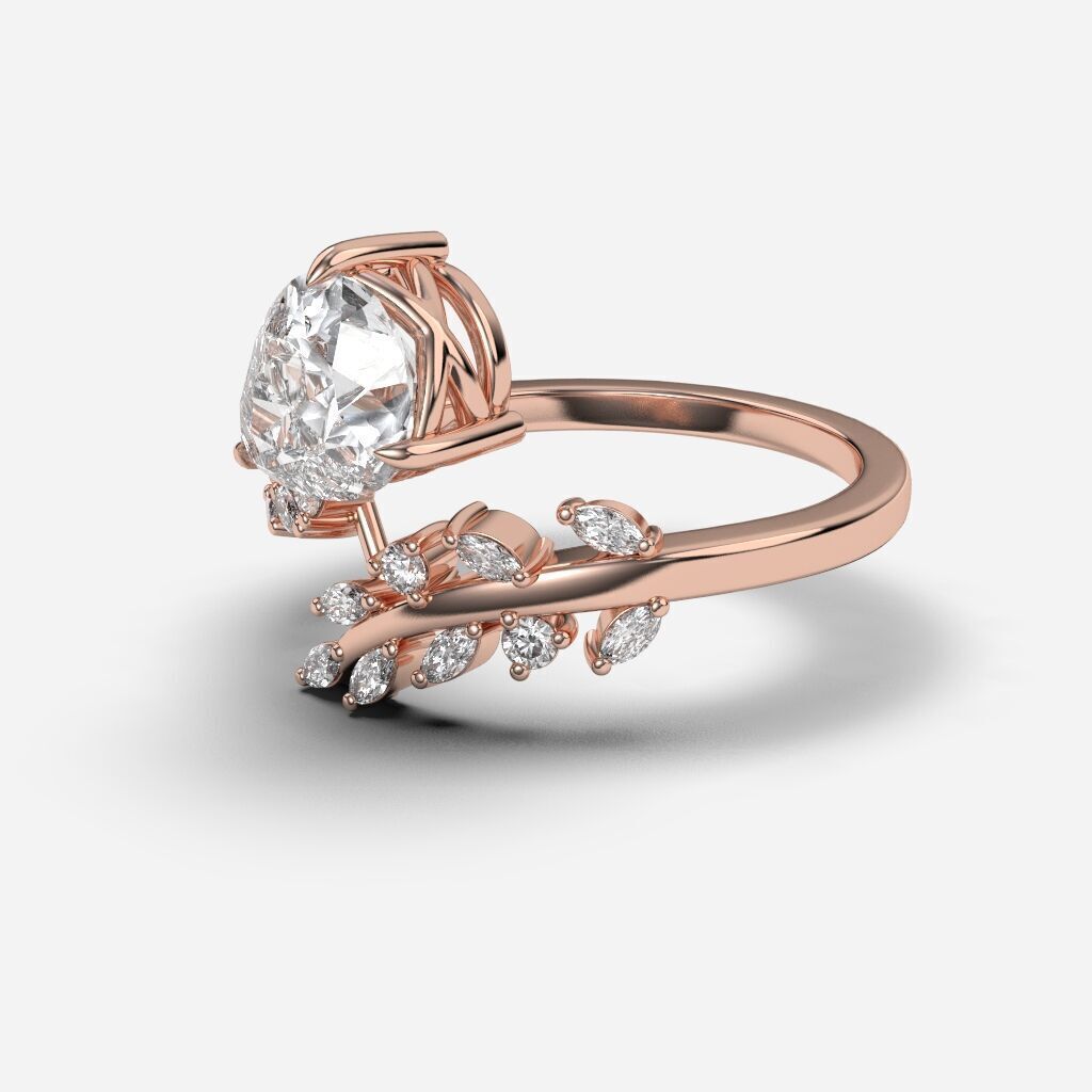 diamond Engagement Ring 3D print model_7