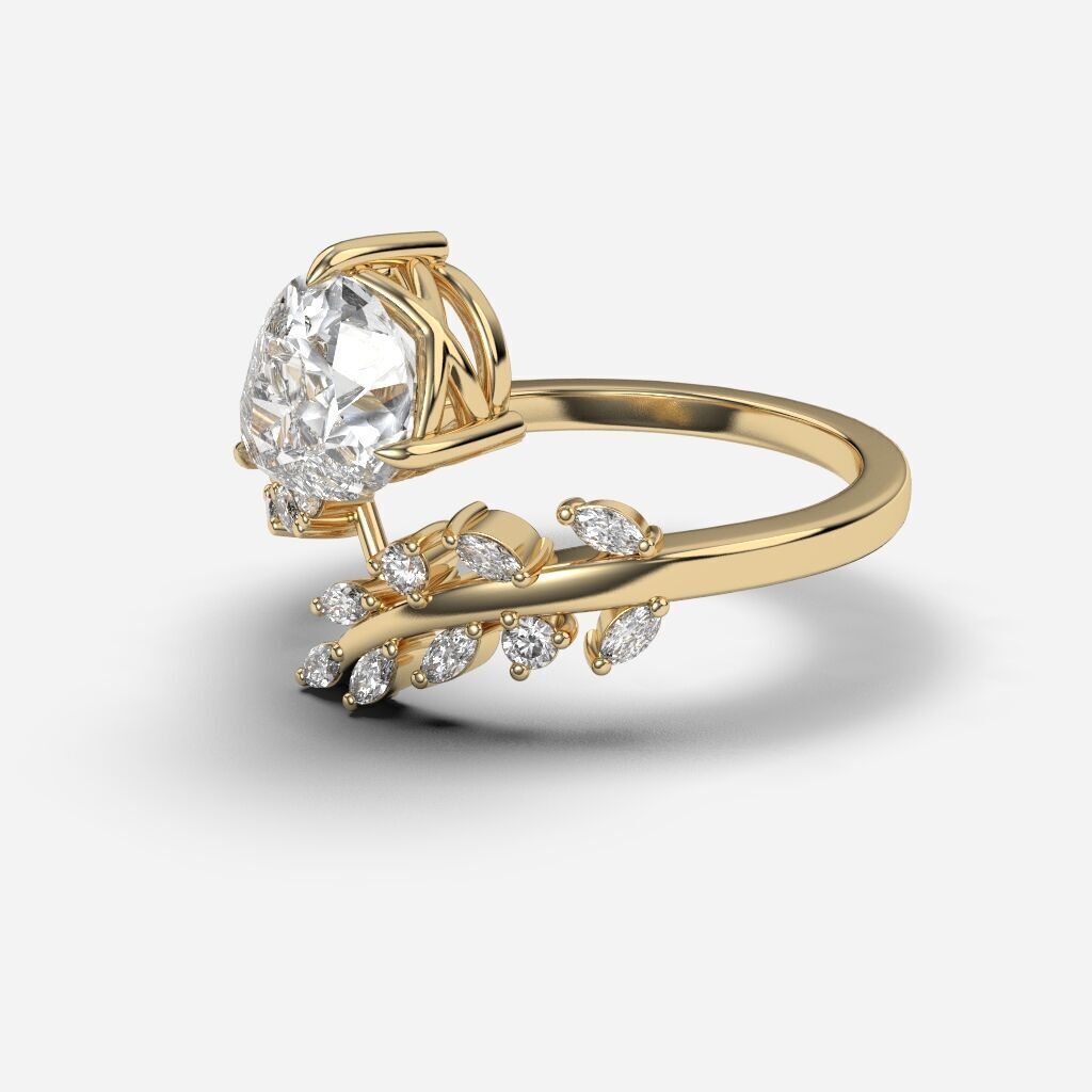 diamond Engagement Ring 3D print model_1