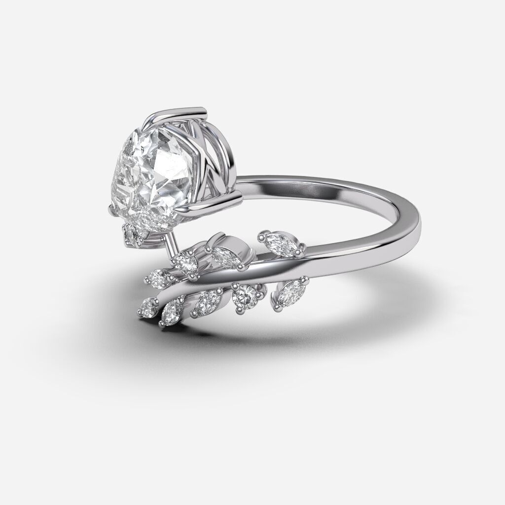 diamond Engagement Ring 3D print model_11