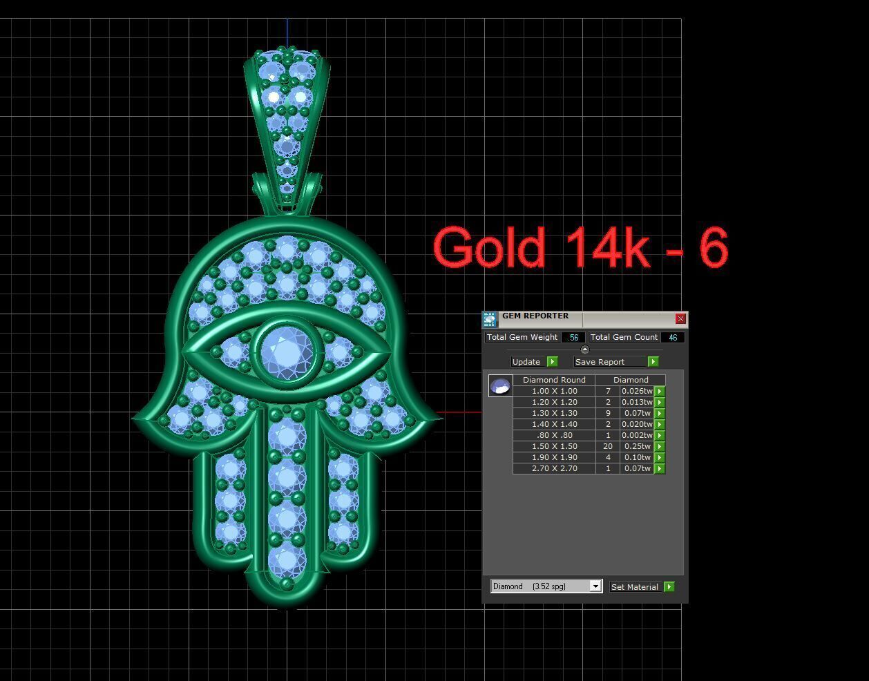 HAMSA 20mm 3D print model_6