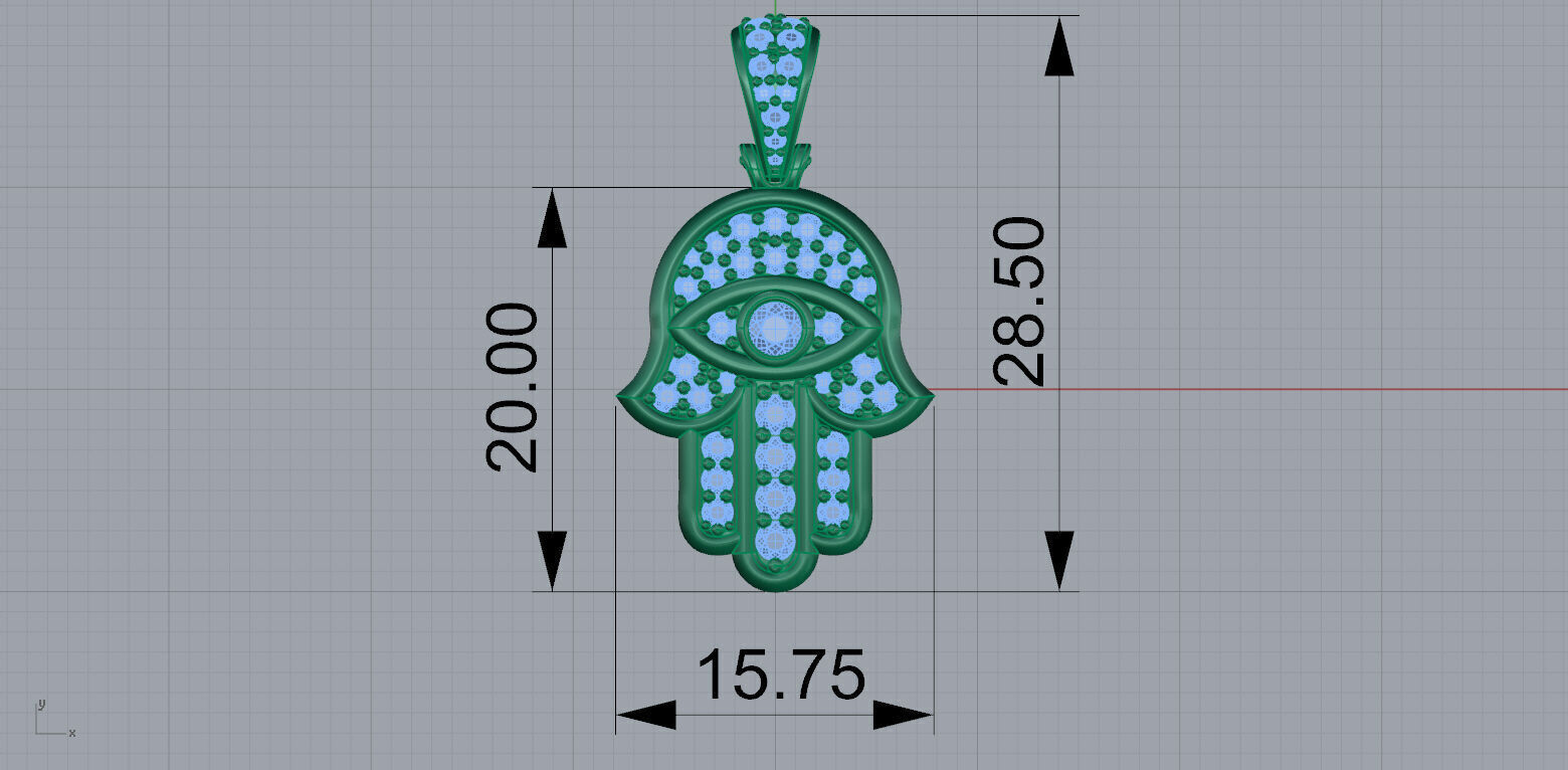 HAMSA 20mm 3D print model_5
