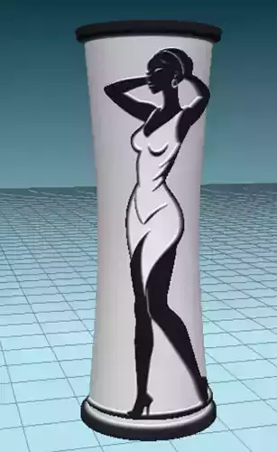 vase african tribal woman