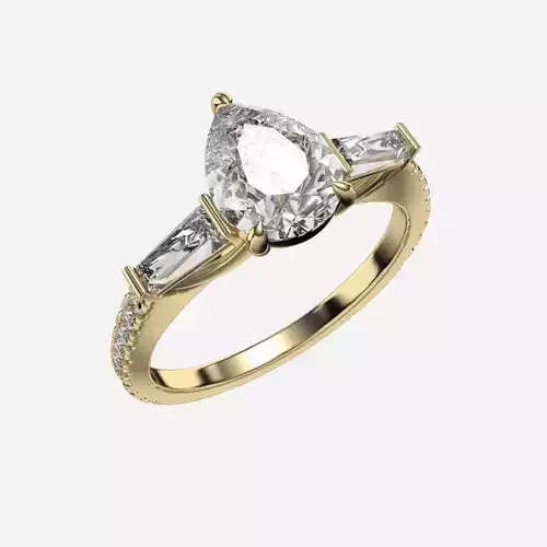  three stone diamond engagement ring 