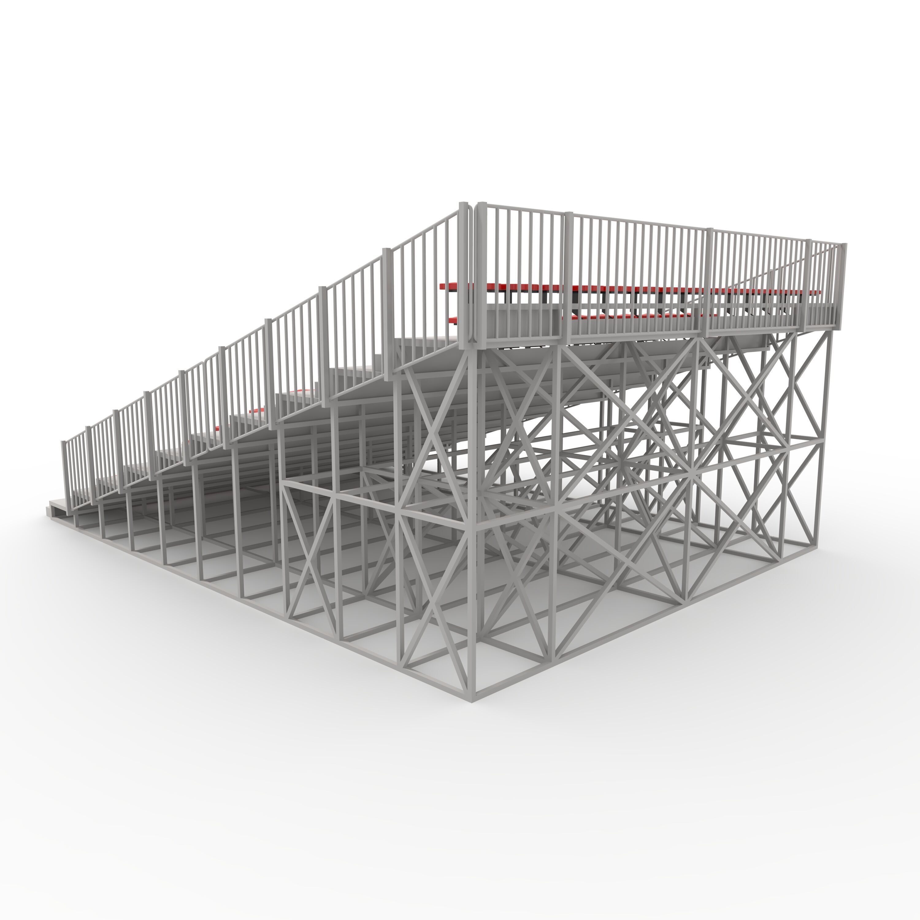 Bleachers 24 3D model_14