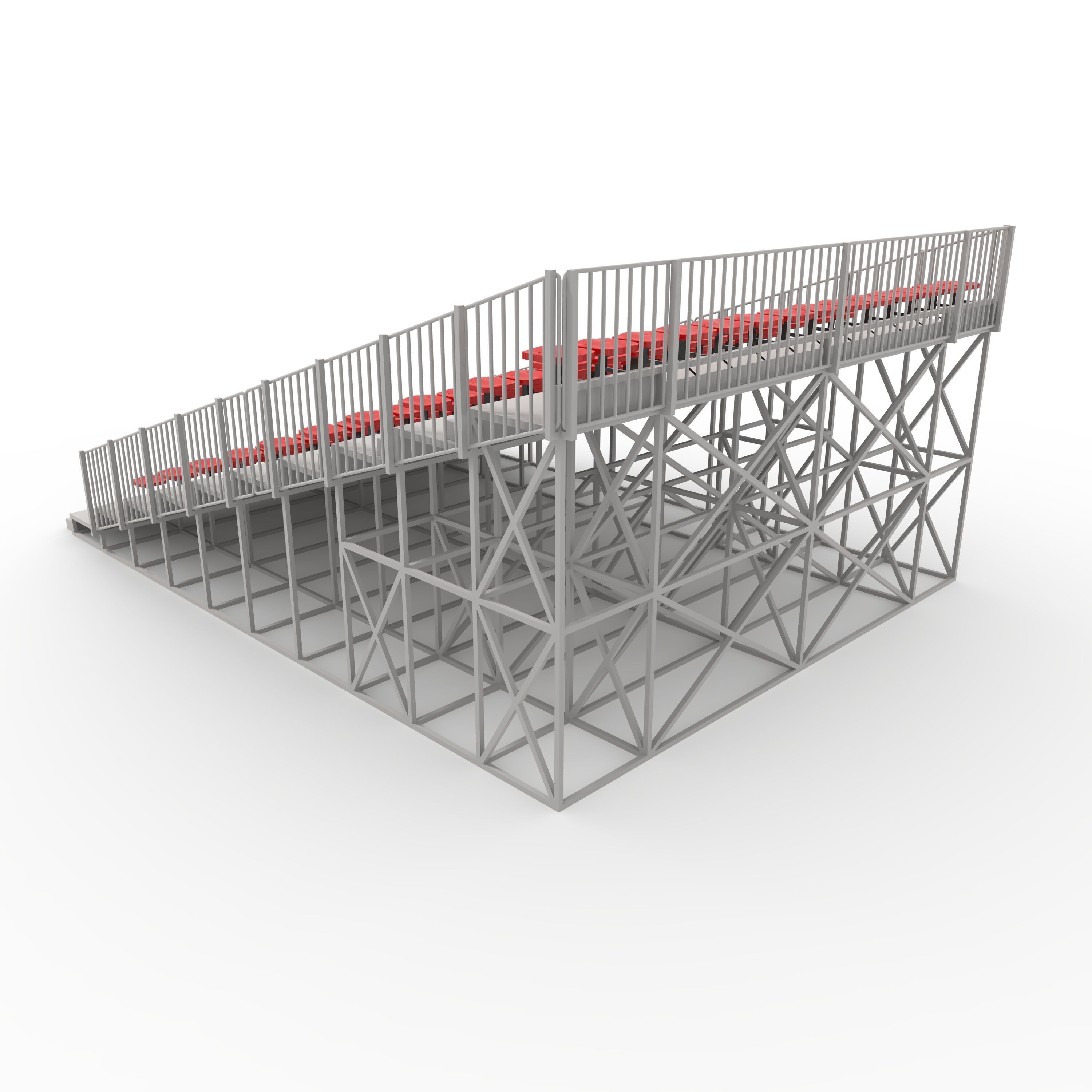 Bleachers 24 3D model_6