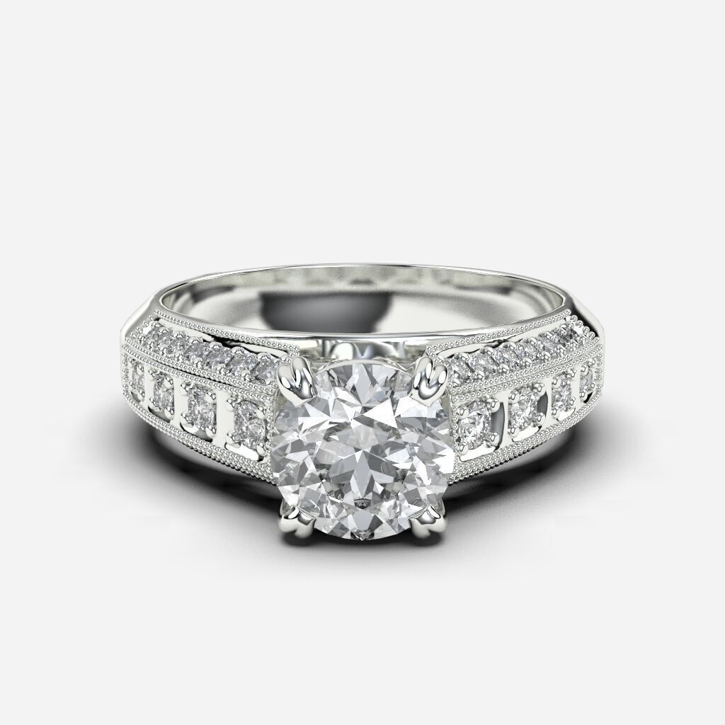 engagement Ring 3D print model_8