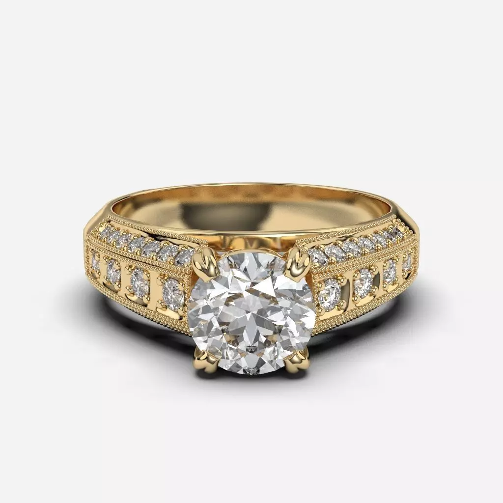 engagement Ring 3D print model_0