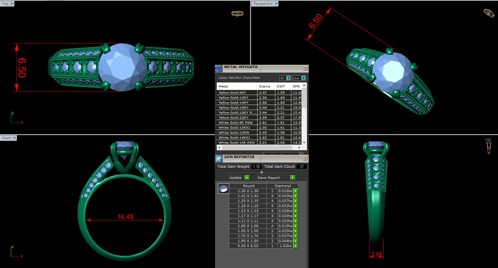 engagement Ring 3D print model_11
