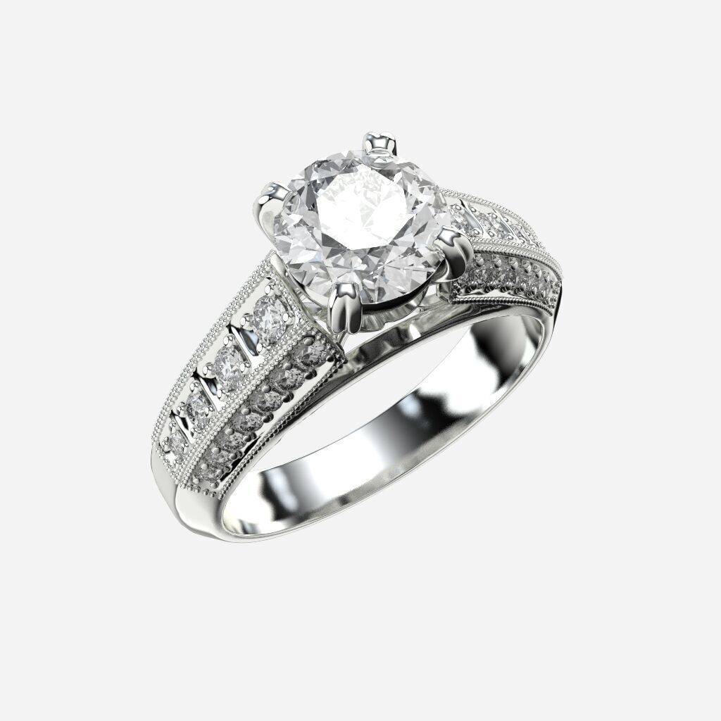engagement Ring 3D print model_10