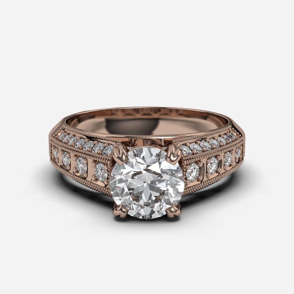 engagement Ring 3D print model_7