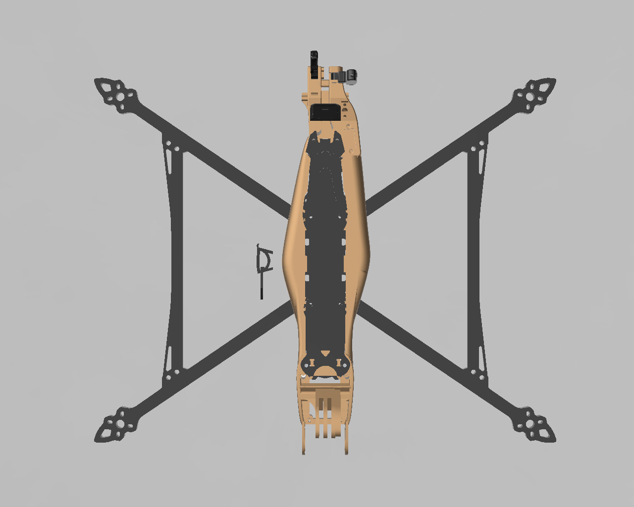 FPV mounts and covers MARK4 V2 10 inch xt60 antenna GoPro  3D print model_4