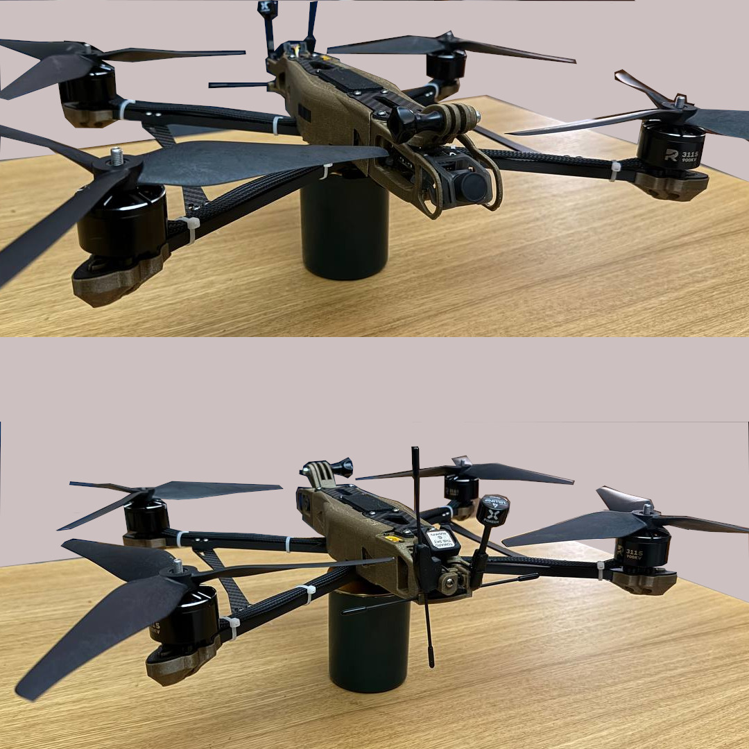 FPV mounts and covers MARK4 V2 10 inch xt60 antenna GoPro  3D print model_1