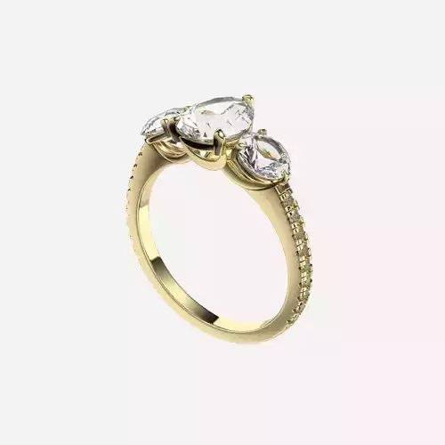 Three STONE Engagement Ring 