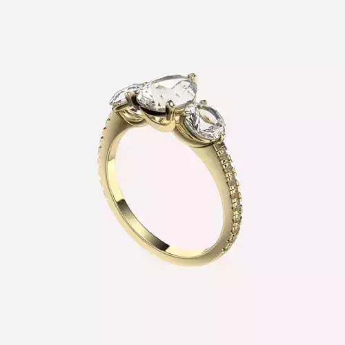 Three Stone Classic Engagement Ring