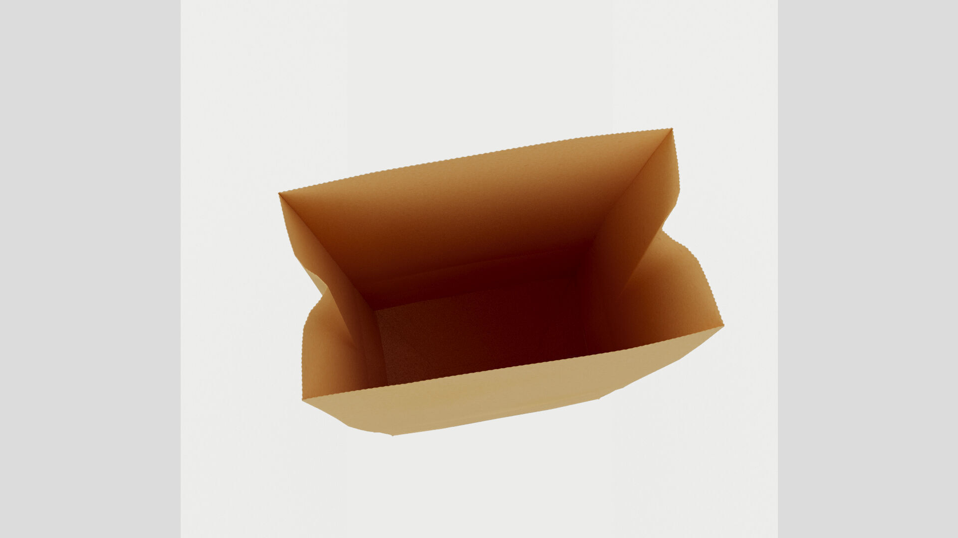 Paper Bag Empty Low-poly 3D model_8