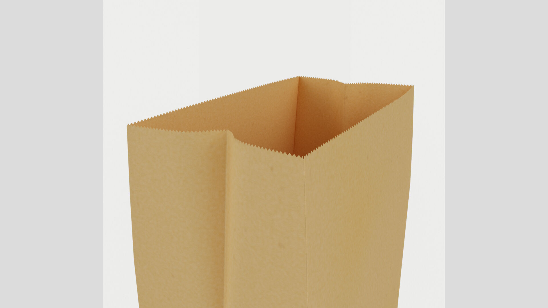 Paper Bag Empty Low-poly 3D model_4