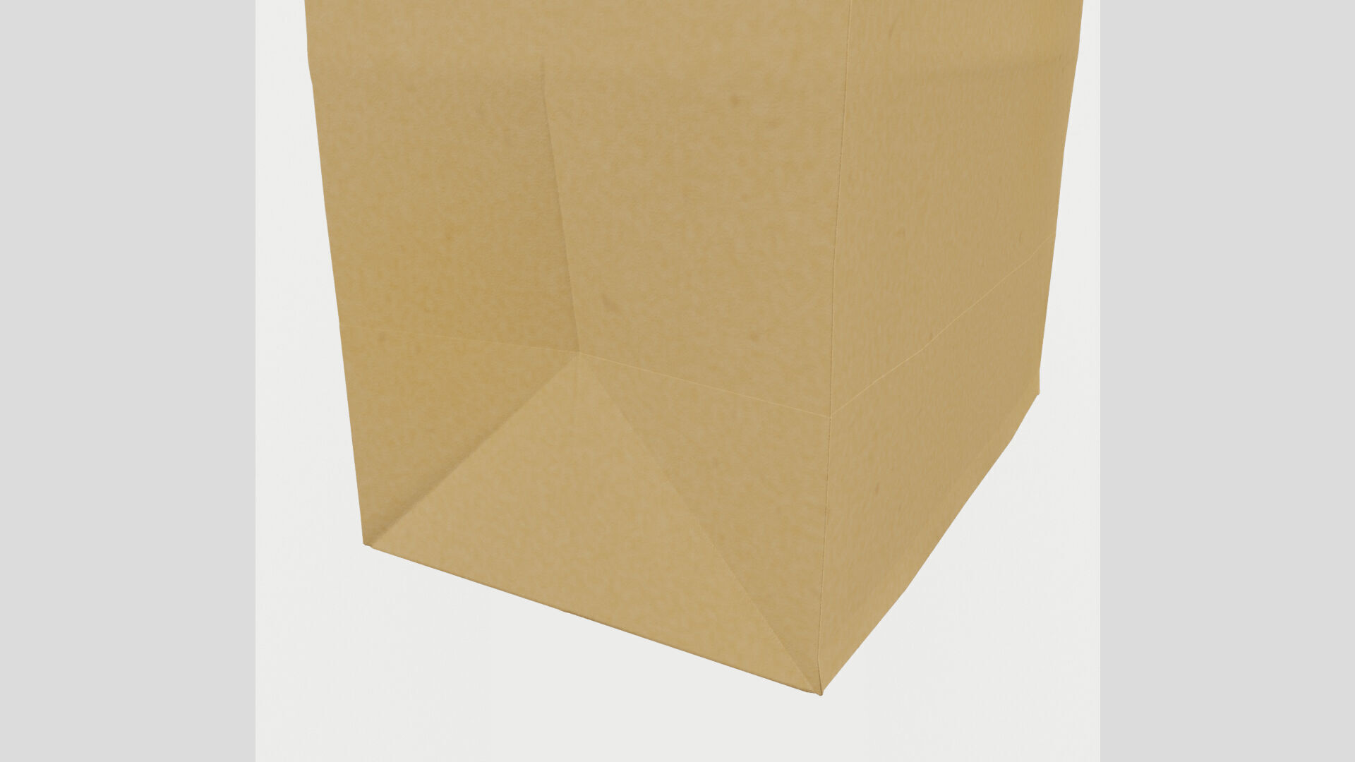 Paper Bag Empty Low-poly 3D model_5