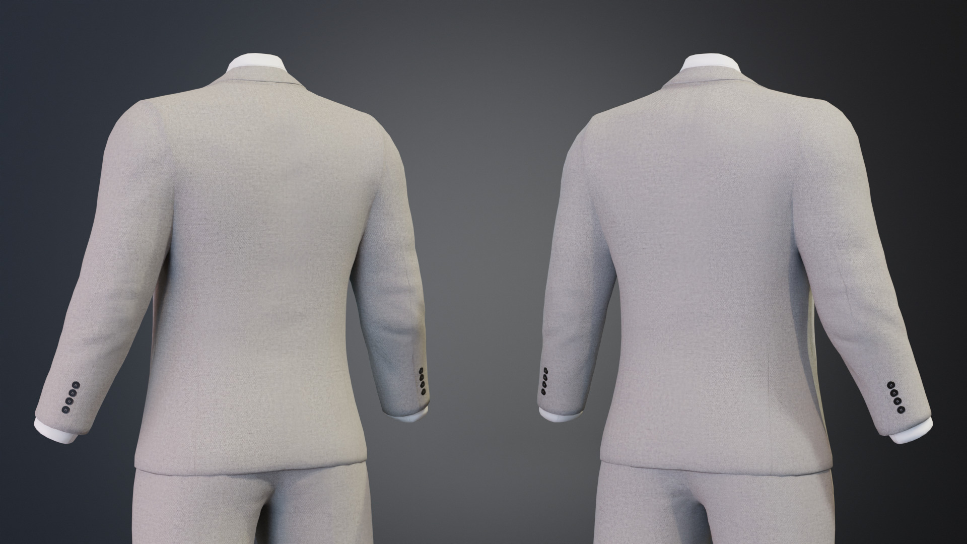 Men Formal Suit -  Animation and Game-Ready Low-poly 3D model_6