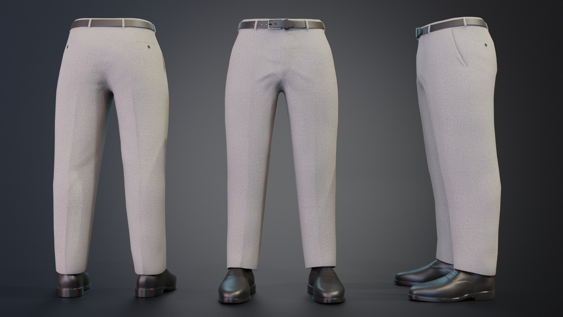 Men Formal Suit -  Animation and Game-Ready Low-poly 3D model_4