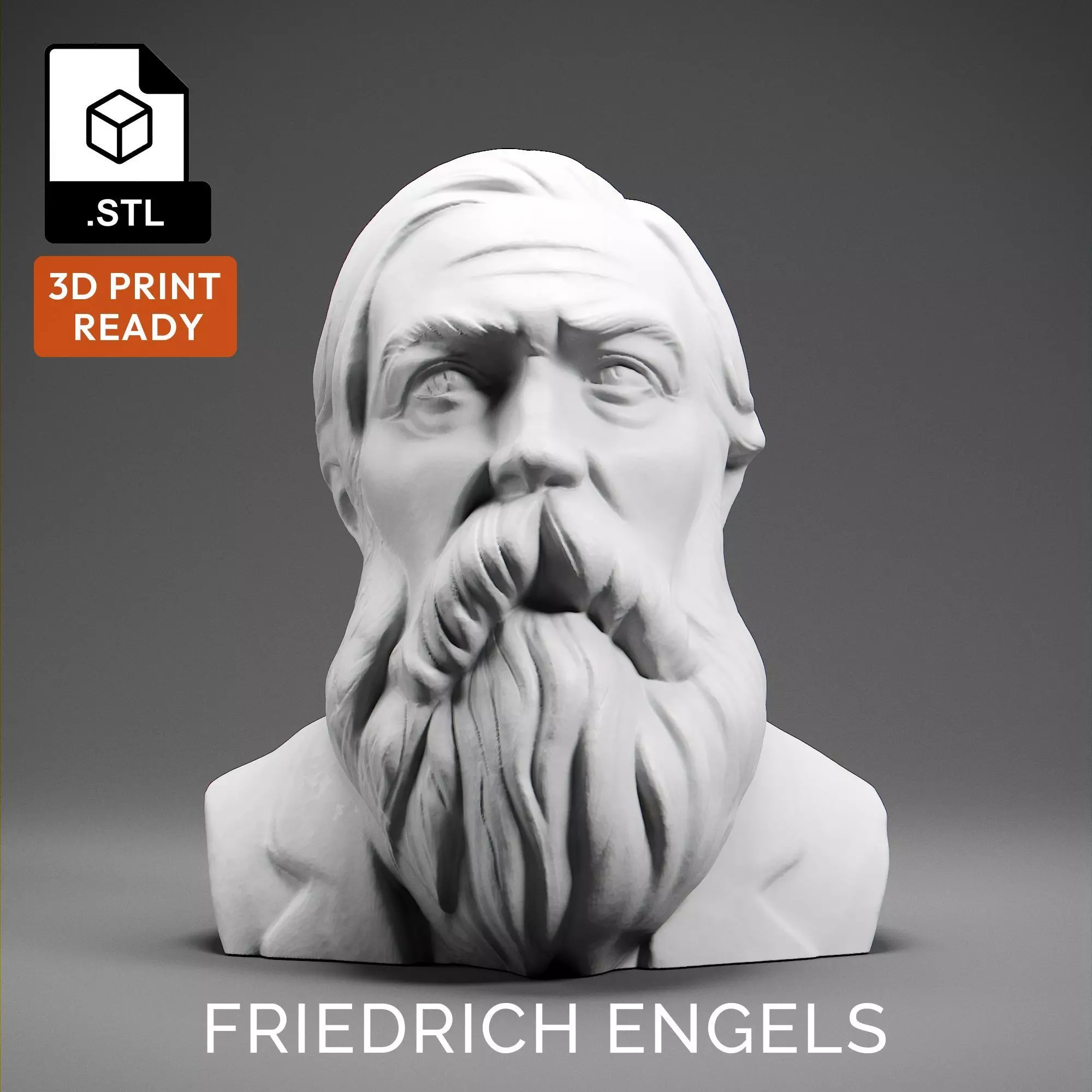 Friedrich Engels 3D print model_0