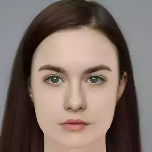 Veronika Ustimova Head - No Hair - Low poly head for game