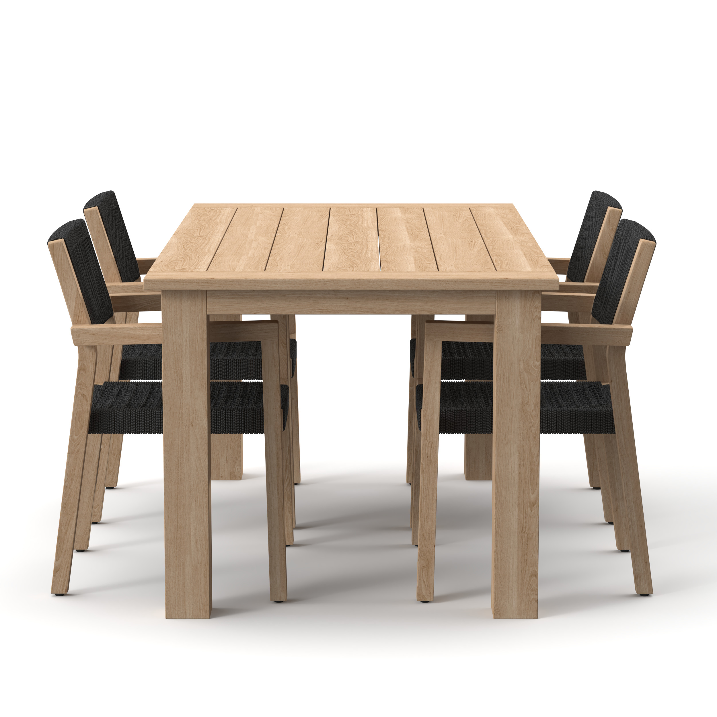 Dining table with 4 seater 3D model_4