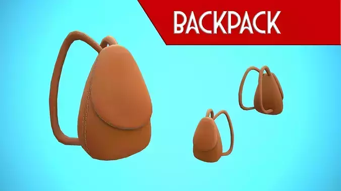 BACKPACK 01 CARTOON STYLIZED