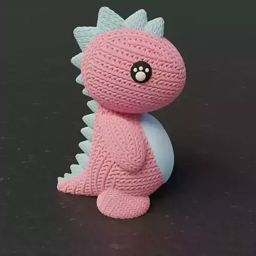 Knitted Dino  3D print model
