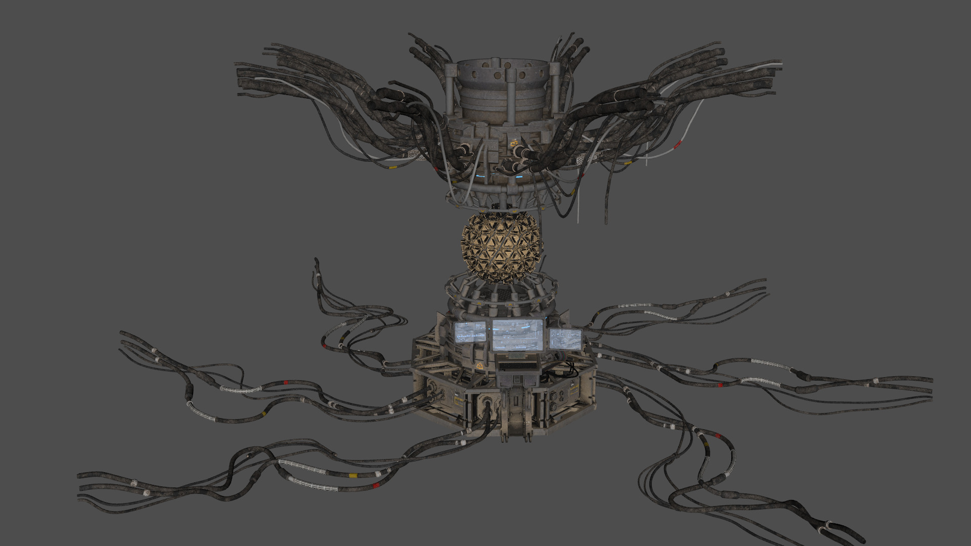 Nuclear Reactor Low-poly 3D model_11