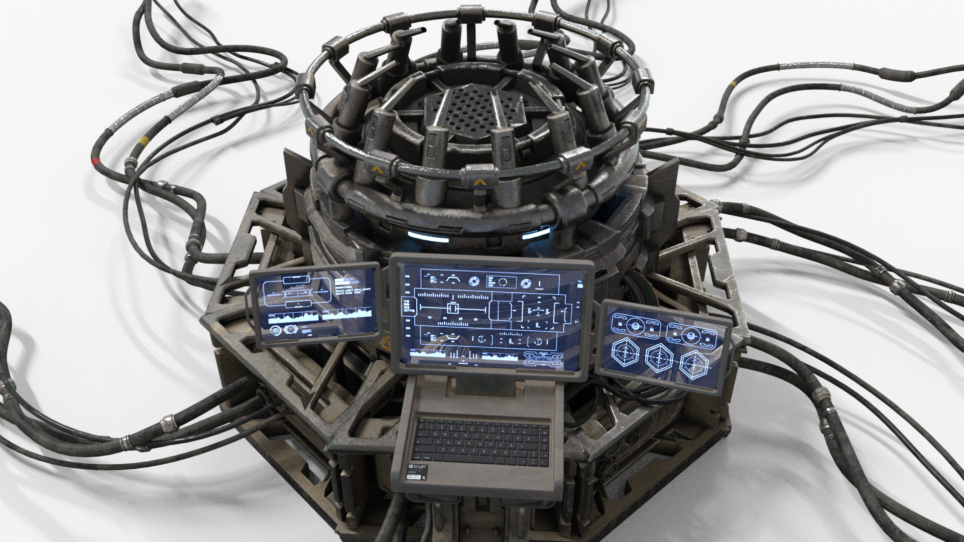 Nuclear Reactor Low-poly 3D model_2