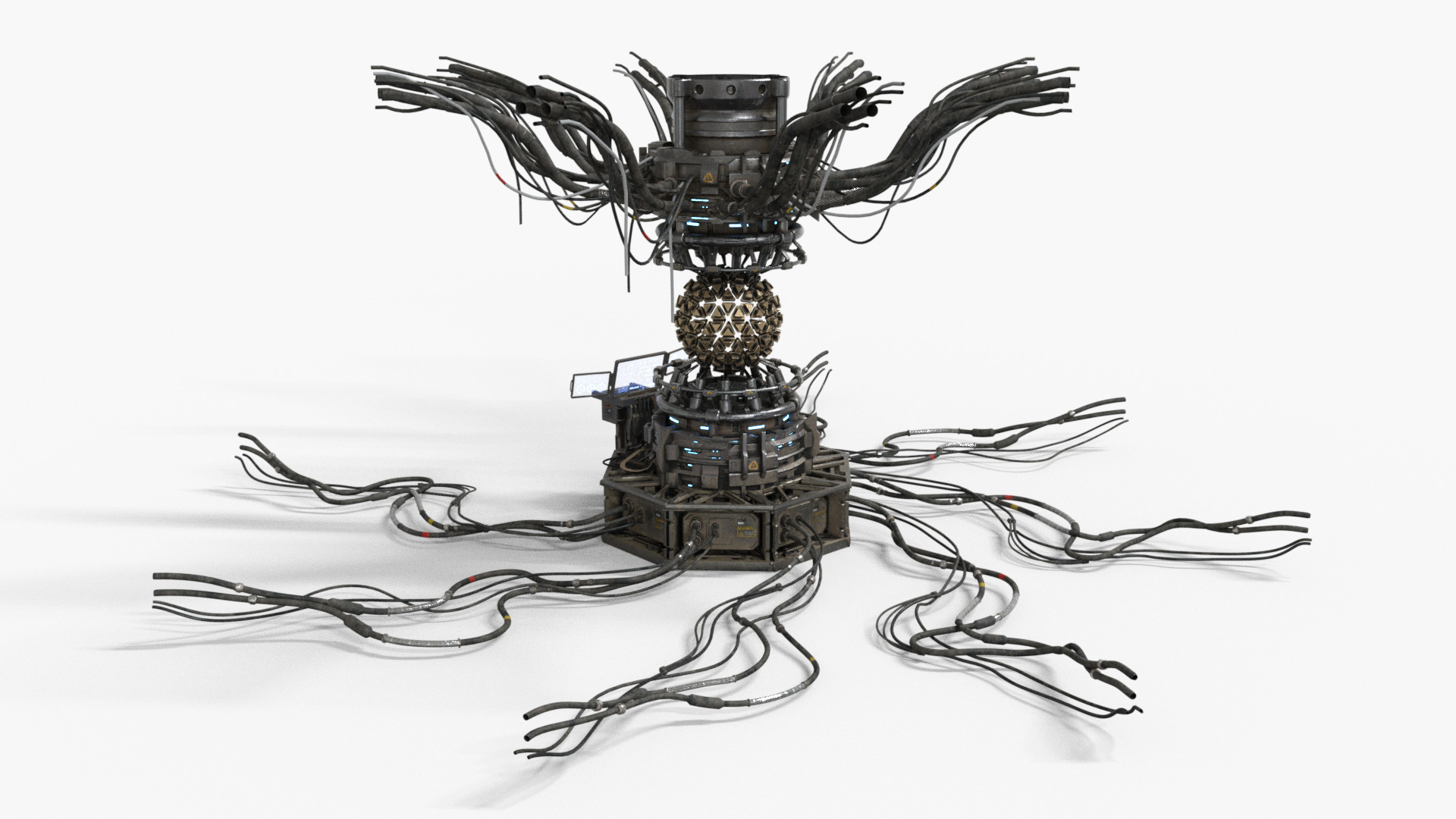 Nuclear Reactor Low-poly 3D model_1