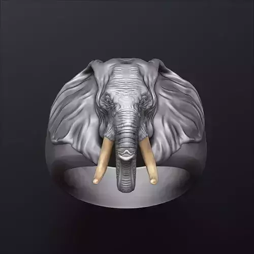 Elephant Head Ring