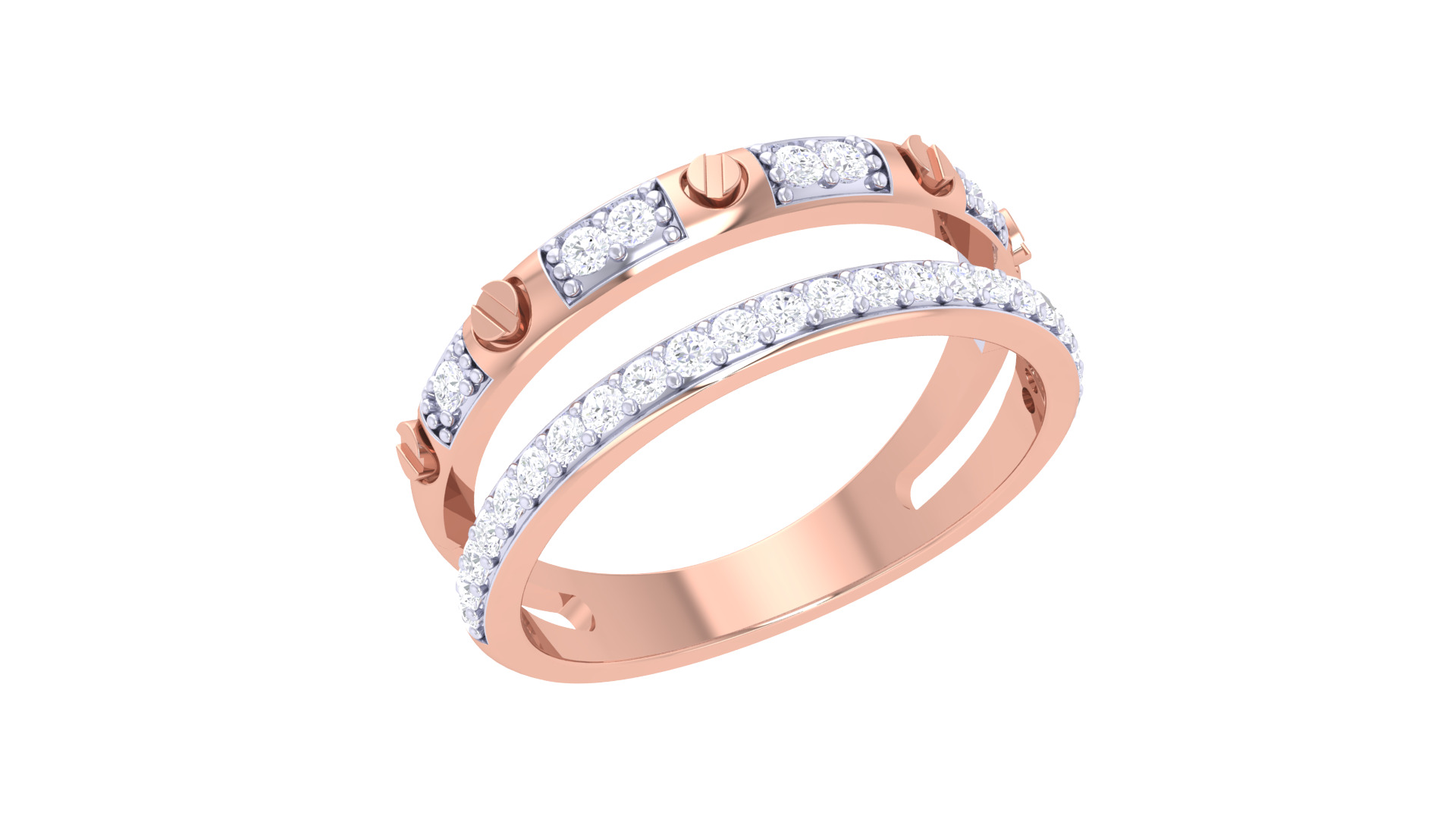 Women Ring MTL 3dm STL OBJ FBX Details 3D print model_1