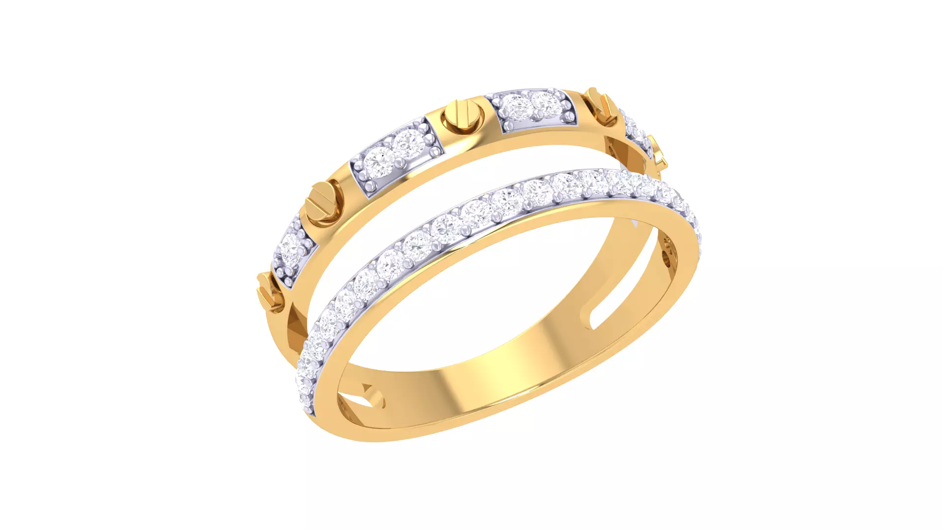 Women Ring MTL 3dm STL OBJ FBX Details 3D print model_0