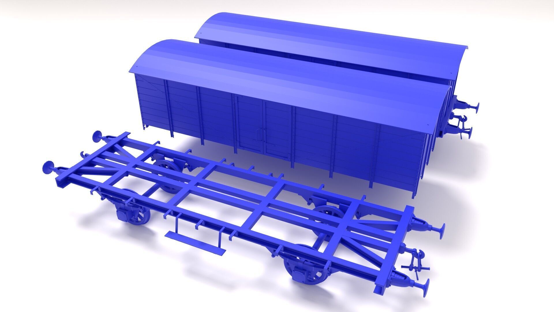 Type GR20 railway wagon - close 3D print model_2