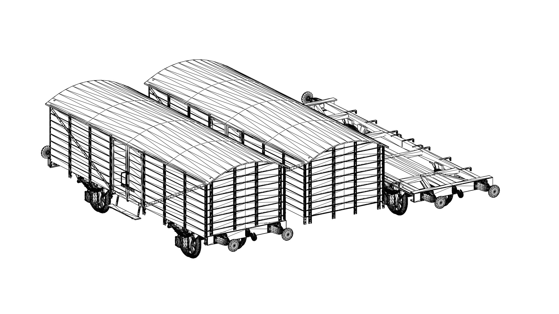 Type GR20 railway wagon - close 3D print model_8