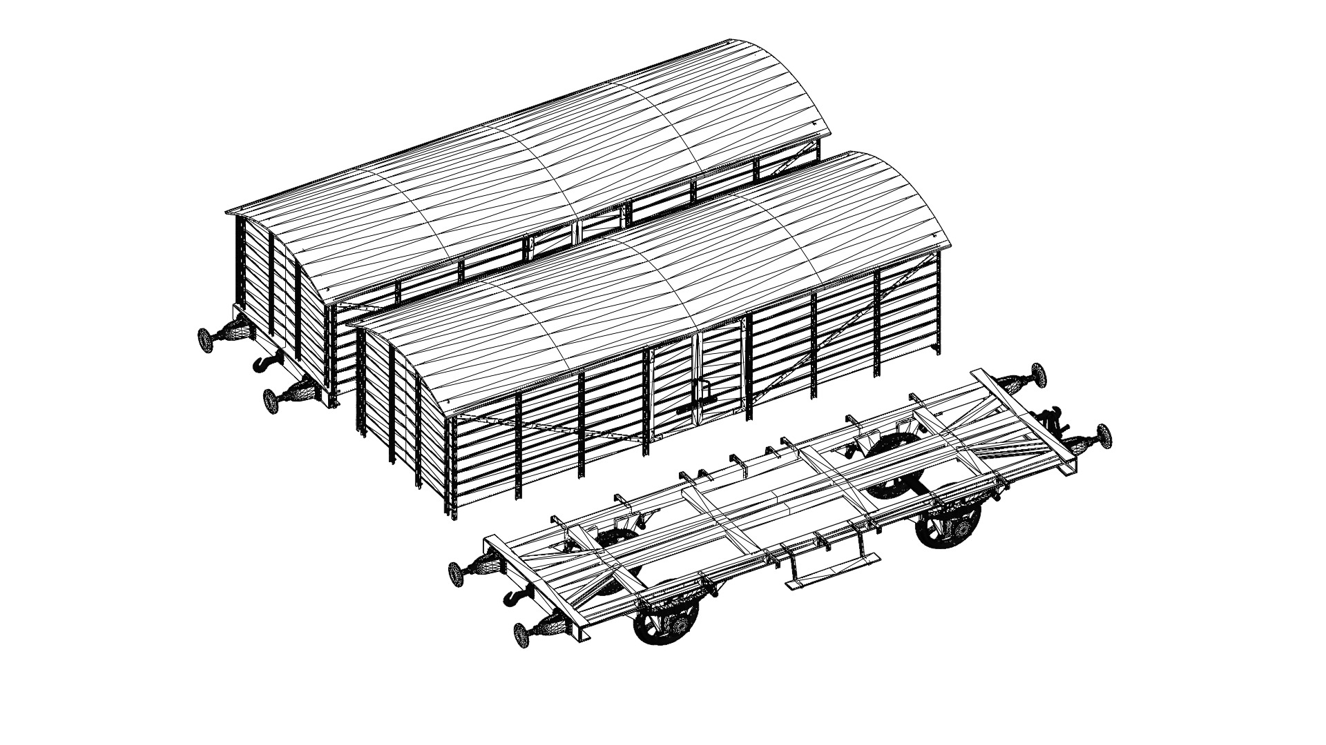 Type GR20 railway wagon - close 3D print model_9