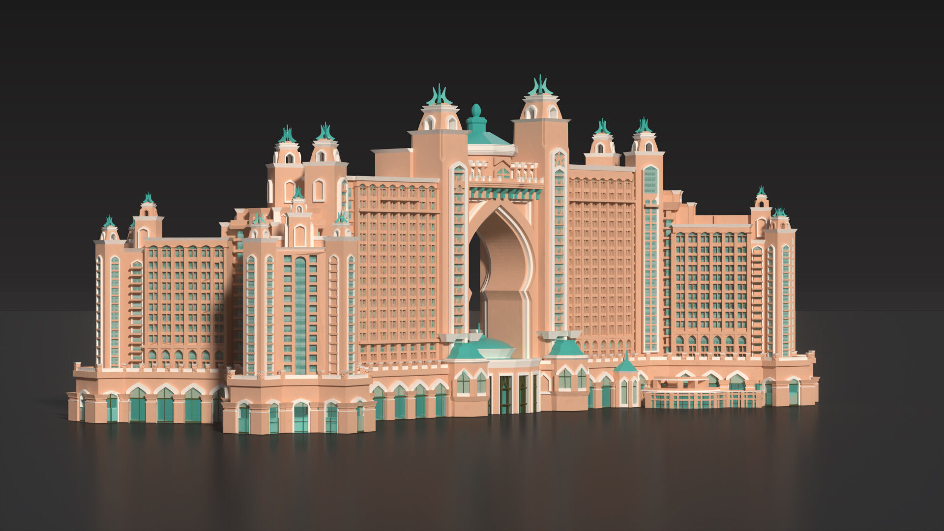Atlantis Palm Jumeirah 3D model_7