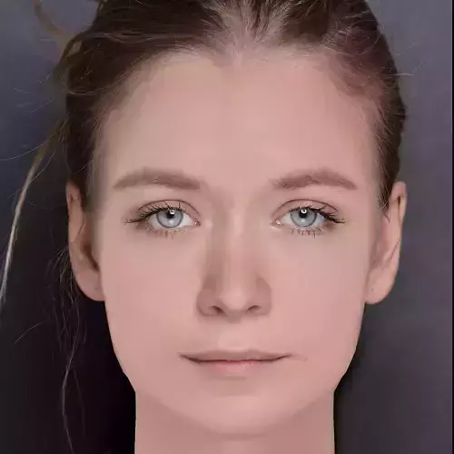 Varvara Borodina Head - No Hair - Low poly head for game