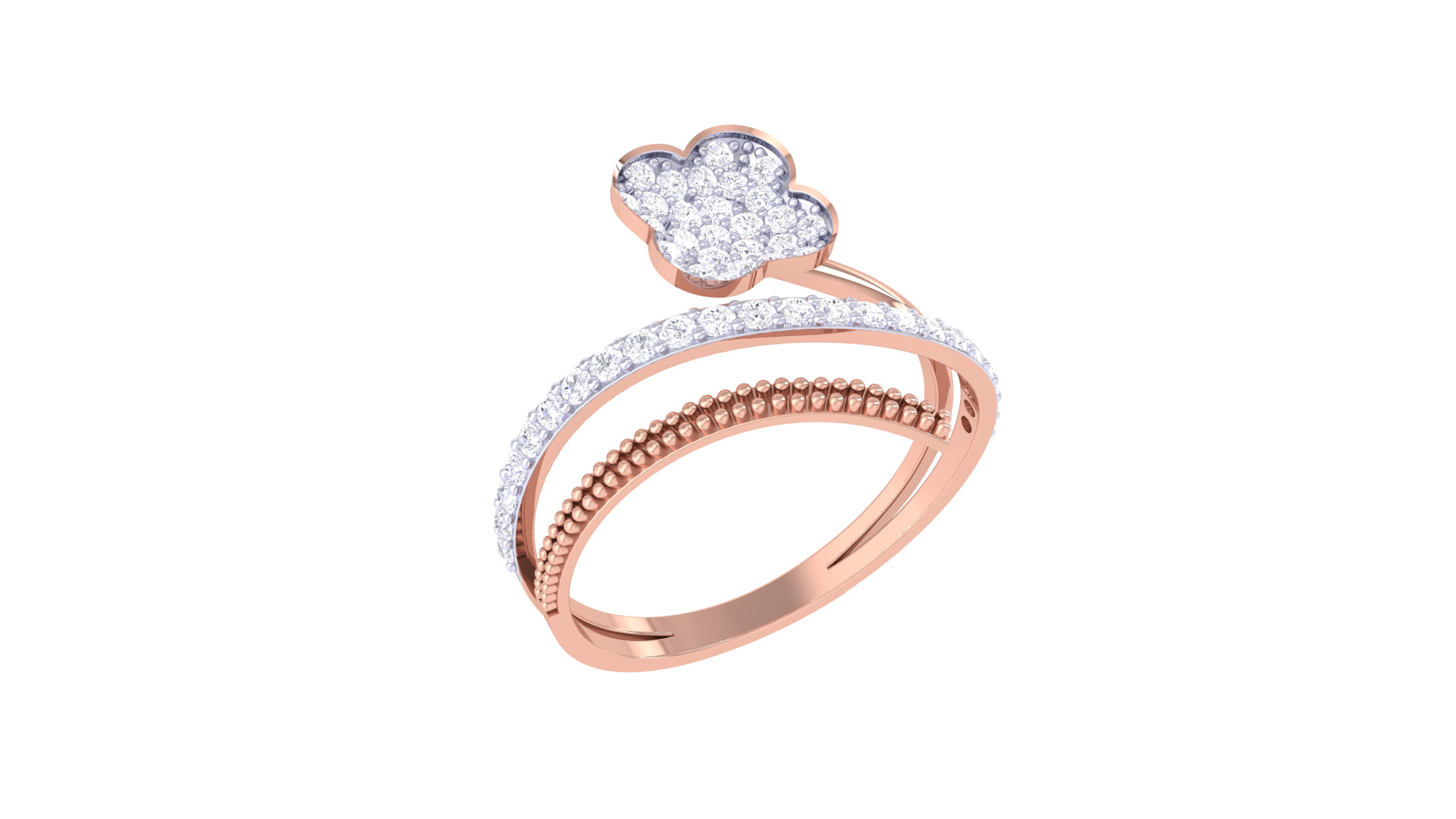  Women Ring MTL 3dm STL OBJ FBX Details 3D print model_1