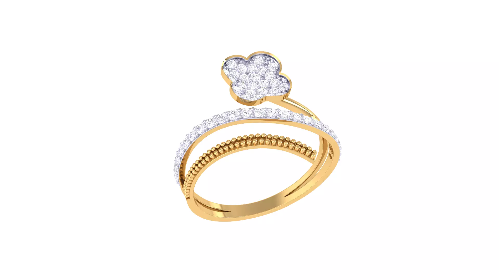  Women Ring MTL 3dm STL OBJ FBX Details 3D print model_0