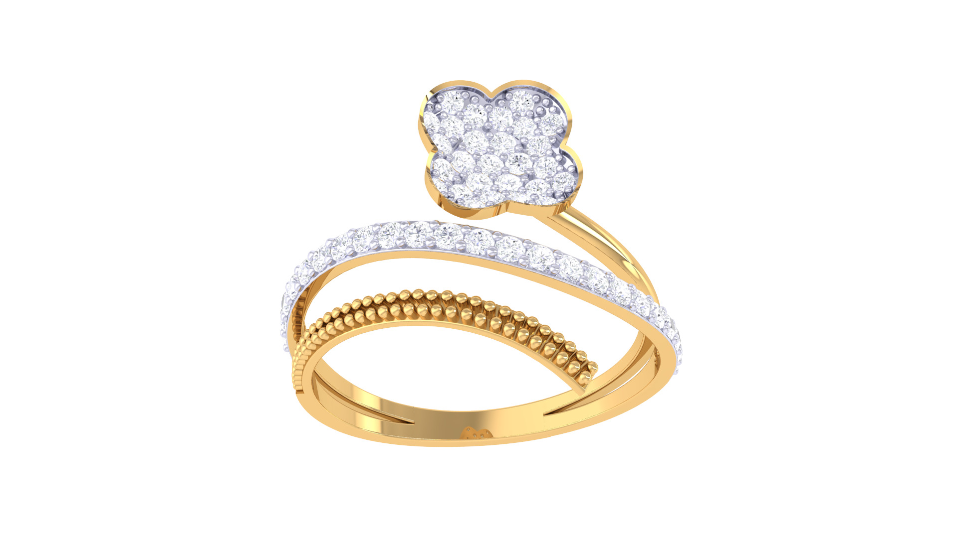  Women Ring MTL 3dm STL OBJ FBX Details 3D print model_3